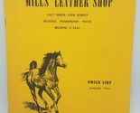 1964 Mill&#39;s Leather Shop Price List and Catalog - Saddles Bits &amp; Groomin... - $36.58
