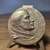 1984 Bicentennial Medallion Father Serra - High Relief 50.8mm Bronze.  - £45.58 GBP