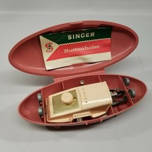Vintage Singer Buttonholer Attachment with 5 Templates #489500 or #489510 1960 - £34.79 GBP