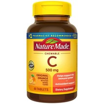 READ Nature Made Chewable C 500mg, 60 Tablets Orange Flavor Exp 01/2027 - $166.84 MXN