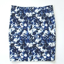 NWT MM. Lafleur Cobble Hill in Blue Ivory Floral Cotton Pencil Skirt 1+ - £41.25 GBP