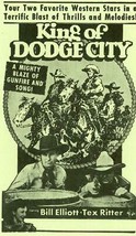 Movie Handbill  Postcard 1950s  King of DODGE CITY Bill Elliott Tex Ritter Green - £14.45 GBP