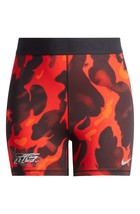 Nike x Megan Thee Stallion Pro Biker Fire Flame Training Shorts Plus Size 3XL - £39.14 GBP