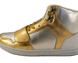 Creative Recreation Womens Gold Silver Cesario Hi Top Gym Shoes Sneakers... - $26.24