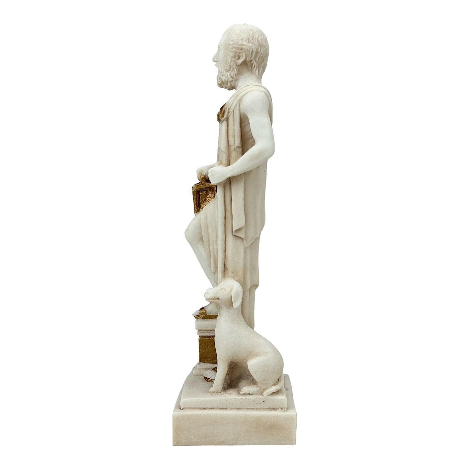 Diogenes the Cynic Ancient Greek Philosopher Cast Alabaster Statue Grey Patina Item image 3