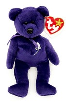 Ty Plush Beanie Babies 1997 Princess Diana Purple Bear 9&quot; Retired Mint Tag B61 - £28.31 GBP