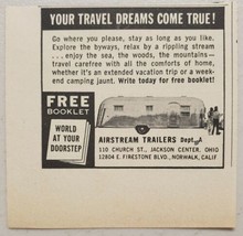 1957 Print Ad Airstream Travel Trailers Jackson Center,OH Norwalk,CA - £6.45 GBP