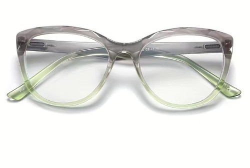 Reading Glasses ~ Two Tone GRAY/GREEN ~ Plastic Frames ~ +1.50 Strength - $25.00