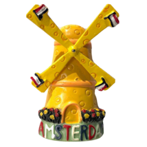 souvenir magnet Amsterdam Netherlands windmill with turning blades tulip... - £6.97 GBP