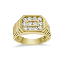 Mens Signet Octagon Pinky Ring Band Real Solid 10k Yellow Gold - £664.76 GBP