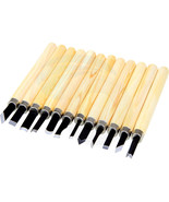 12pc Set Carbon Steel Cutting Wood Carving Tools Knife Chisel Woodwork - £6.69 GBP