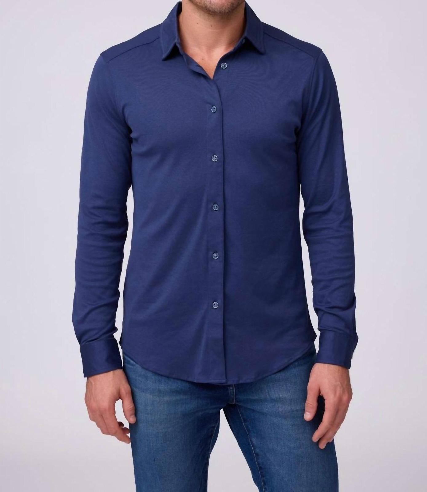 Raffi Marquee Cotton Button Down Knit Shirt Size L - $68.31