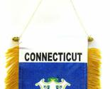 K&#39;s Novelties State of Connecticut Mini Flag 4&quot;x6&quot; Window Banner w/Sucti... - $2.88