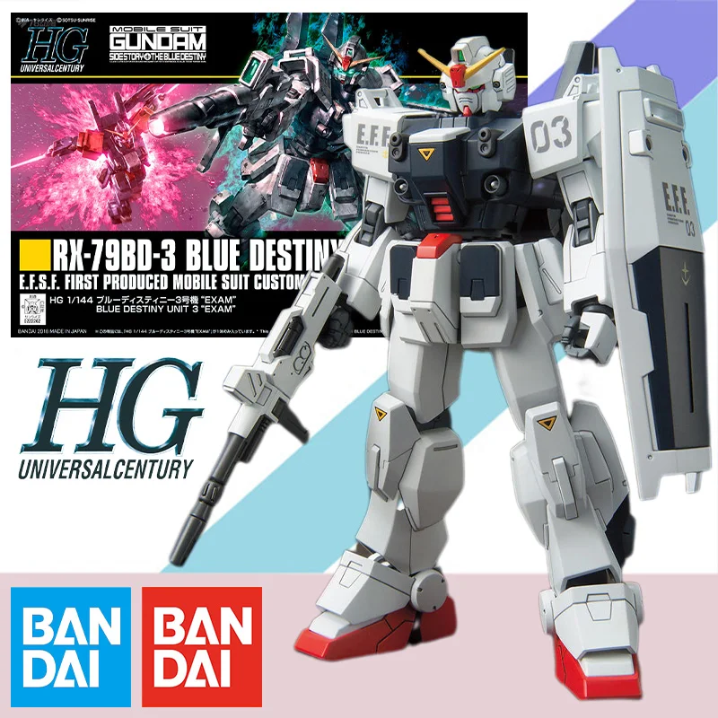 Bandai Original Hguc 1/144 Anime Model RX-79BD-3 Blue Destiny Unit 3 Exam Gundam - £73.78 GBP