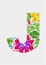 Pepita Needlepoint kit: Turtle Bag Letter J Flower Shape, 5&quot; x 7&quot; - £40.09 GBP+