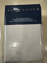 RALPH LAUREN 464 SOLID PERCALE 1pc EXTRA DEEP KG FITTED SHEET PALE FLANN... - £66.44 GBP
