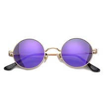 Hippie Round Sunglasses Polarized For Women Men Retro Small Circle Lennon Glasse - £20.55 GBP