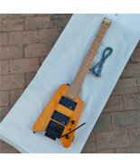 6 Strings Headless Electric Guitar,Ash Body Roasted Maple Neck Actived Pickups - $209.00