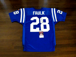 MARSHALL FAULK # 28 INDIANAPOLIS COLTS HOF SIGNED AUTO WILSON PROLINE JE... - £394.76 GBP