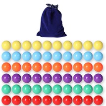 60 Pcs Game Replacement Balls For Chinese Checker, 16Mm Solid Color Replacement  - £14.93 GBP