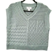 Jessica Simpson Womens Sweater Vest Size S Pullover Light Sage Green - £9.86 GBP