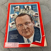 Time The Weekly News Magazine Senator Knowland Volume LXIX No 2 January 14 1957 - £9.63 GBP
