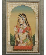 Beautiful Woman portrait pose in window Handmade folk Art Home Decor | 1... - $229.00