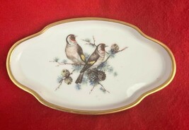 Vintage Limoges Castel France Porcelain Trinket Dish Gold Trim Bird Design - $343.80 MXN