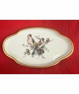 Vintage Limoges Castel France Porcelain Trinket Dish Gold Trim Bird Design - $336.72 MXN