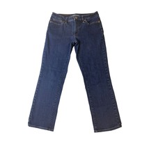Lands End Womens Size 6 P Mid Rise Straight Leg Jeans Blue Denim - $13.85