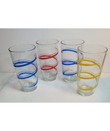 4 Swirl Iced Tea Glasses Made in Brazil - $32.00