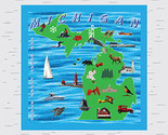 24&quot; X 44&quot; Panel State of Michigan Theme Digital Cotton Fabric Panel D660.21 - $10.00