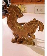 Vintage Cast Metal Iron Rooster Napkin Mail Holder 5 3/4&quot; Tall, Heavy - £15.73 GBP