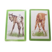 Vintage Western Publishing Co.  Playing Cards With Appaloosa Foal Horses 2 PC - £12.84 GBP