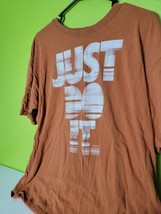 Nike Just Do It Tee T-Shirt Nike Burnt Orange Mens Large - £13.88 GBP