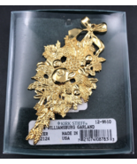 Vintage Kirk Stieff Williamsburg Garland Gold Tone Pewter Ornament 4.5&quot; ... - £9.53 GBP
