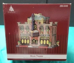 Menard&#39;s Enchanted Forest &quot;Movie Theater&quot; #289-0449  Lighted Porcelain 2... - £79.13 GBP