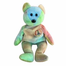 TY Beanie Baby: Peace Bear 1996 - Multicolor ☮️ No Tag, Owned By Non-Smokers  - £7.84 GBP