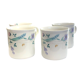 April by PFALTZGRAFF 4 Coffee Tea Cups  3.25 inch  Discontinued Floral No Plates - £15.72 GBP