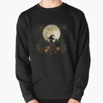  The Black Cat On Halloween Night Black Men Pullover Sweatshirt - £26.29 GBP