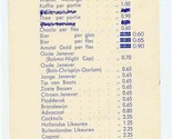 Grand Hotel Krasnapolsky Bar Menu 1950&#39;s Amsterdam Netherlands Holland - $14.83