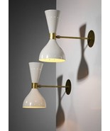 Set of 2 Sconce Light - Wall Lamp - Raw Brass Finish - Mid Century - 2 Wall - £98.66 GBP