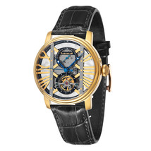 Thomas Earnshaw Men&#39;s ES-8095-02 West Minster 42mm Gold Dial Leather Watch - $126.99