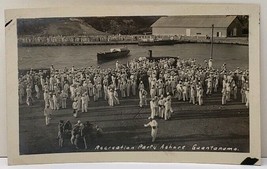 Guantanamo Bay Cuba RPPC U.S. Navy Recreation Party Ashore Photo Postcard F9 - £10.35 GBP