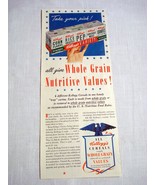 1942 Ad Kellogg&#39;s Cereal Variety Pack All Give Whole Grain Nutritive Val... - £7.04 GBP