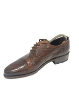 Freebird by Steven George Men&#39;s Brown Distressed Wingtip Oxford Shoes US 9 - £100.61 GBP
