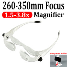 3.8X Bracket TV Glasses Magnifier Headband Loupe Goggles Magnifying Glass w - £27.05 GBP