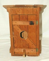 Rustic Handmade Wooden Outhouse Birdhouse Reclaim Wood - £31.37 GBP