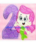 Molly Bubble Guppies with Numbers 1-9 Machine Embroidery Applique Design - $9.99