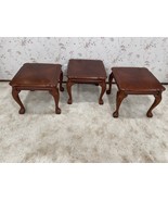 Set Of 3 Matching Wood End Tables With Claw Feet - $247.50